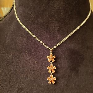 18KGF SUPER SPARKLY MORGANITE PENDANT W CHAIN